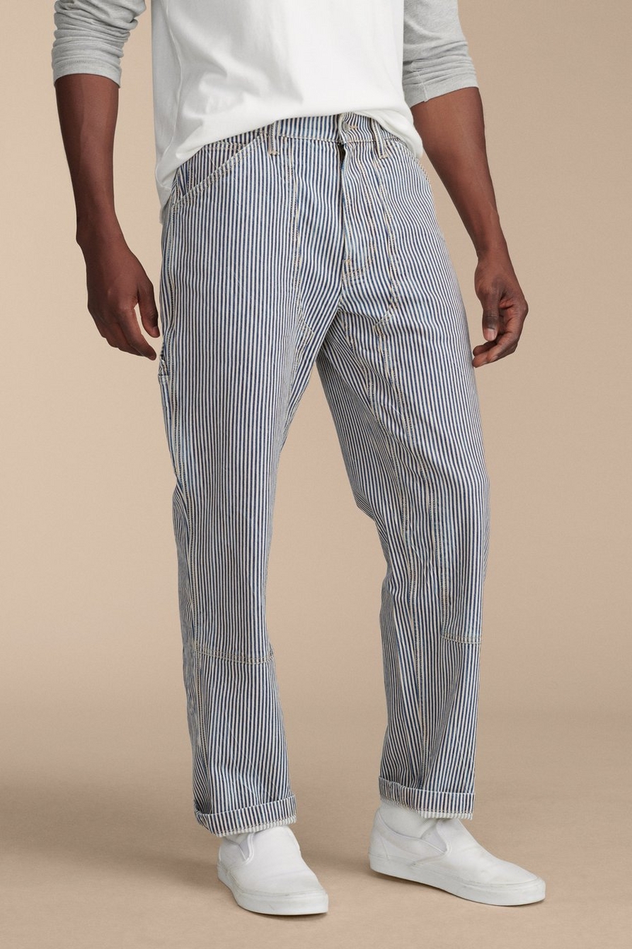 lucky legend railroad stripe denim carpenter pant